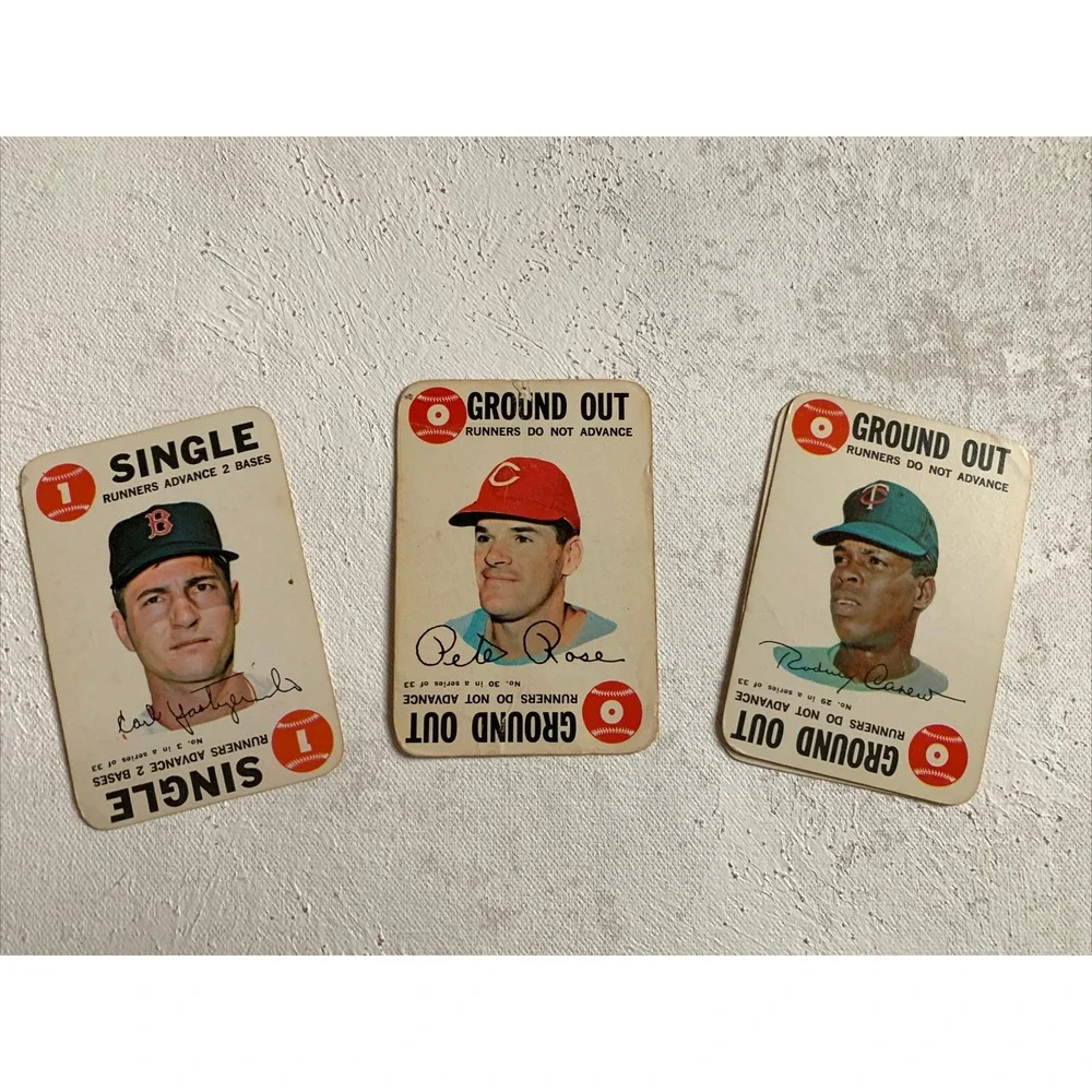 1968 Topps MLB Game Yaz, Carew and Pete Rose
